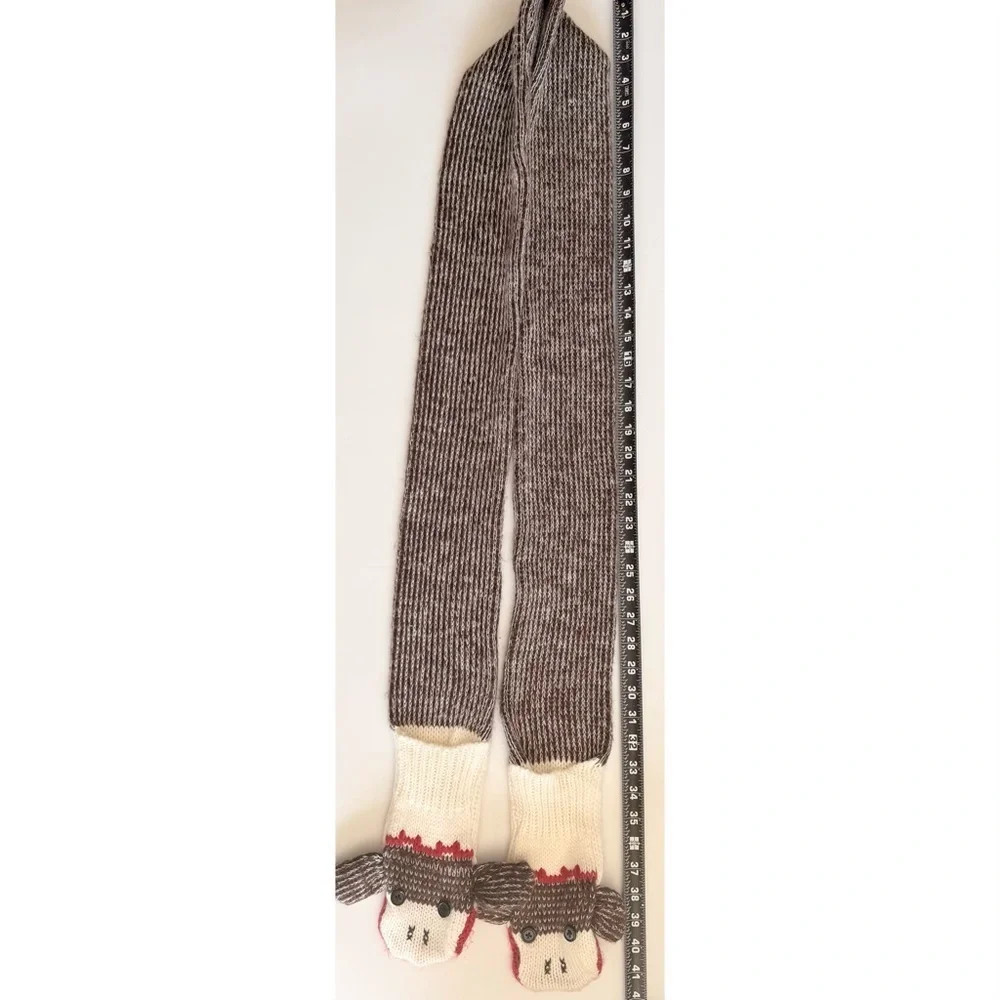 Sock Monkey Mitten Scarf